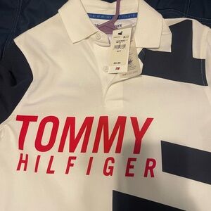 Tommy Hilfiger Sport White and Blue Polo
